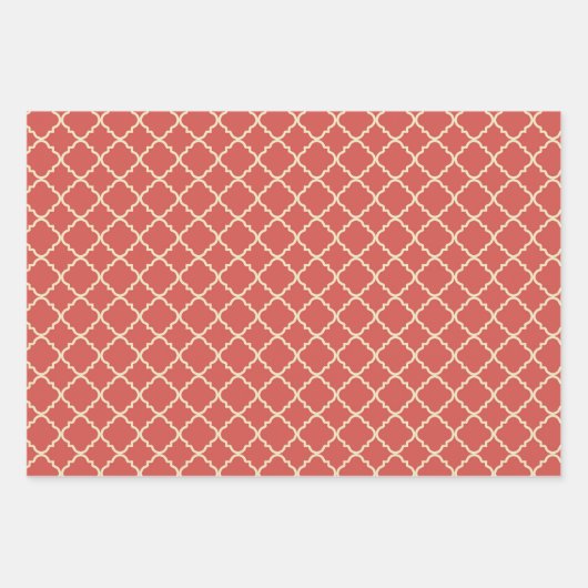 Trio Retro kerstkaarten Inpakpapier Vel (Voorkant 2)