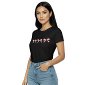 Trio Roze Strik Cute Coquette Esthetische Tshirt