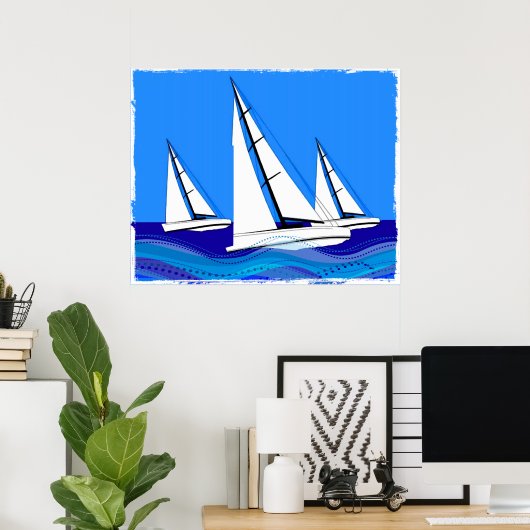 Trio Sailships Poster (Thuiskantoor)
