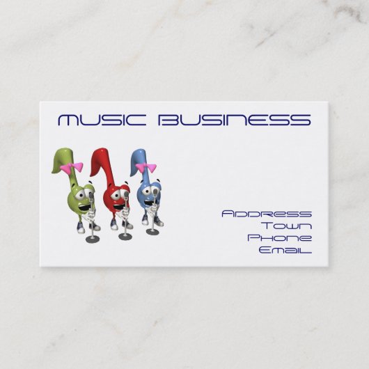 Trio Singers-Business-Personal kaart Visitekaartje (Voorkant)