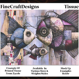 Trio Steampunk Mechanische Vis FM3L Decoupage Tiss Tissuepapier