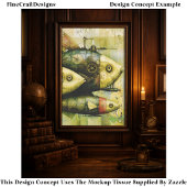 Trio Steampunk Mechanische Vis FM3R Decoupage Tissuepapier