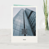 Trio Trees Dove and Holiday Cpure Modern Business Feestdagen Kaart (Achterkant)