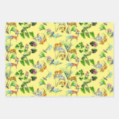 Trio Tropical Paradise Pattern Inpakpapier Vel (Voorkant)