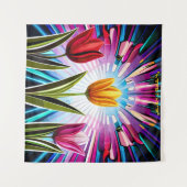 Trio Tulips: Een springen van Springtime Beauty Wandkleed (Voorkant (horizontaal))