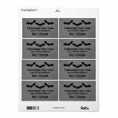 Trio van Baats Halloween Baking Labels, grijs Etiket (Full Sheet)