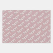 Trio van Baby shower Wrapping Paper Sheets (Voorkant 2)
