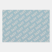 Trio van Baby shower Wrapping Paper Sheets (Voorkant)