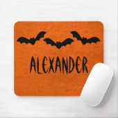 Trio van Bats Halloween Mousepad, Sinaasappel Muismat (Met muis)