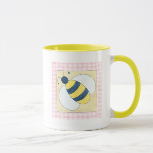 Trio van bijen met bloemen mok (Rechts)