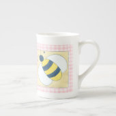 Trio van bijen met bloemen porselein kop (Rechts)