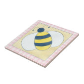 Trio van bijen met bloemen tegeltje (Zijkant)