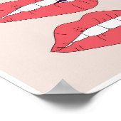 Trio van Biting Red Lips Poster (Hoek)