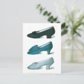 Trio van blauwe schoenen briefkaart (Staand voorkant)