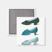 Trio van blauwe schoenen magneet (Voorkant / Achterkant)