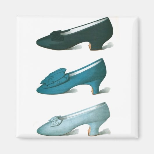 Trio van blauwe schoenen magneet (Voorkant)