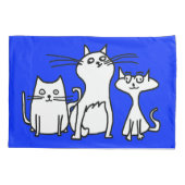 Trio van Cartoon kattenkist Kussensloop (Achterkant)