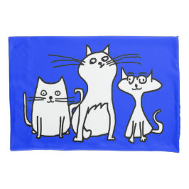 Trio van Cartoon kattenkist Kussensloop