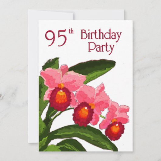 Trio van Cattleyas Birthday Party 95 Kaart (Voorkant)