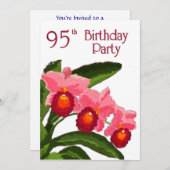 Trio van Cattleyas Birthday Party 95 Kaart (Voorkant / Achterkant)