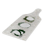 Trio van chagrijnige Japanse kikkers Toads 19e eeu Snijplank (Hoek)