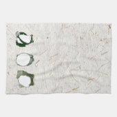 Trio van chagrijnige Japanse kikkers Toads 19e eeu Theedoek (Horizontaal)