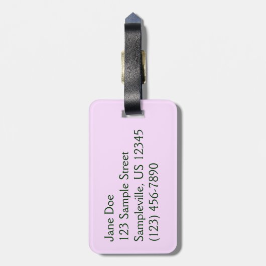 Trio van Clematis Pink en White Spring Vine Bagagelabel (Achterkant verticaal)