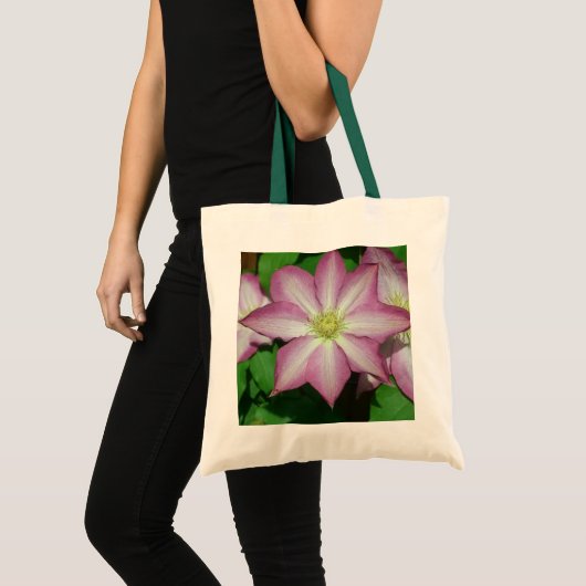 Trio van Clematis Pink en White Spring Vine Tote Bag (Voorkant (product))