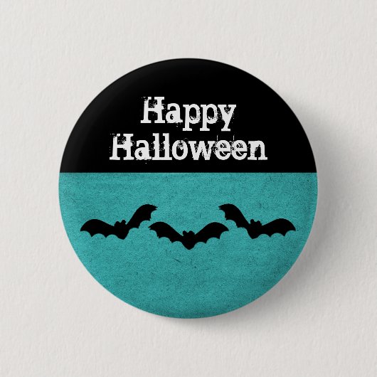 Trio van de Button van Bats Halloween, Blauwgroen (Voorkant)