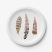 Trio van de Turkse veren | Papieren Bordje (Voorkant)