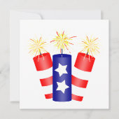Trio van Firecrackers voor 4 juli Kaart (Voorkant)