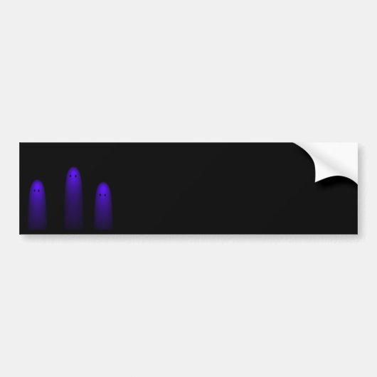 Trio van geesten ( Paars ) Bumpersticker (Voorkant)