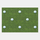 Trio van Golf Ball-Design voor Golfers Inpakpapier Vel (Voorkant)