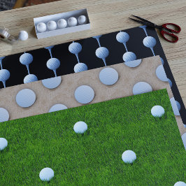 Trio van Golf Ball-Design voor Golfers Inpakpapier Vel