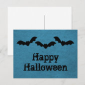 Trio van het Briefkaart van Bats Halloween, donker (Voorkant / Achterkant)