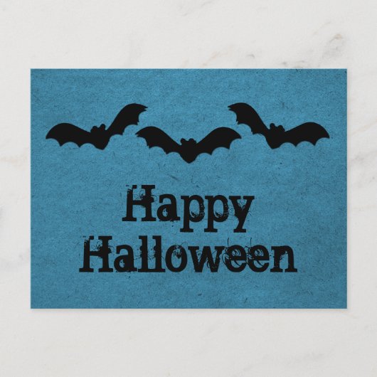Trio van het Briefkaart van Bats Halloween, donker (Voorkant)