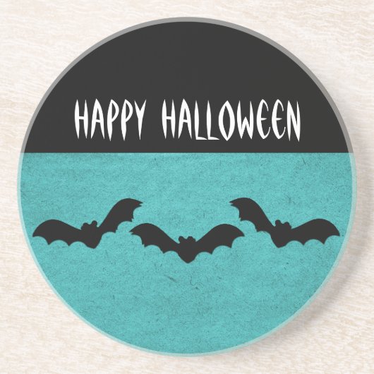 Trio van het Onderzetter van Bats Halloween, Blauw (Voorkant)