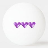 Trio van het Paarse hart Pingpongbal (Achterkant)