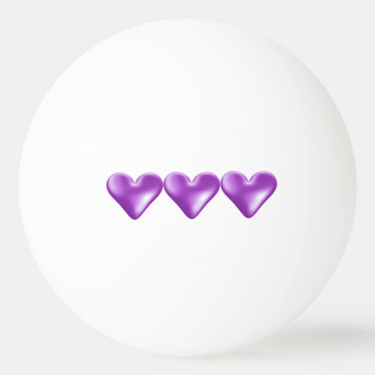 Trio van het Paarse hart Pingpongbal (Achterkant)