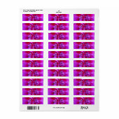 Trio van Hot Pink Geraniums Etiket (Full Sheet)