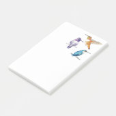 Trio van Hummingvogels Post-it® Notes (Schuin)