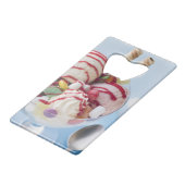 Trio van Ice Cream en Sweet Sundae Creditkaart Flessenopener (Voorkant Gekanteld)