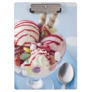 Trio van Ice Cream en Sweet Sundae Klembord
