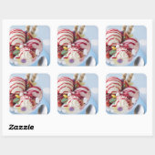Trio van Ice Cream en Sweet Sundae Vierkante Sticker (Vel)