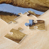 Trio van kamelen, kamelenmarkt, Caïro, Egypte Legpuzzel (Zijkant)