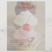 Trio van kerry cupcakes, geraffineerd, met letterh (Voorkant)