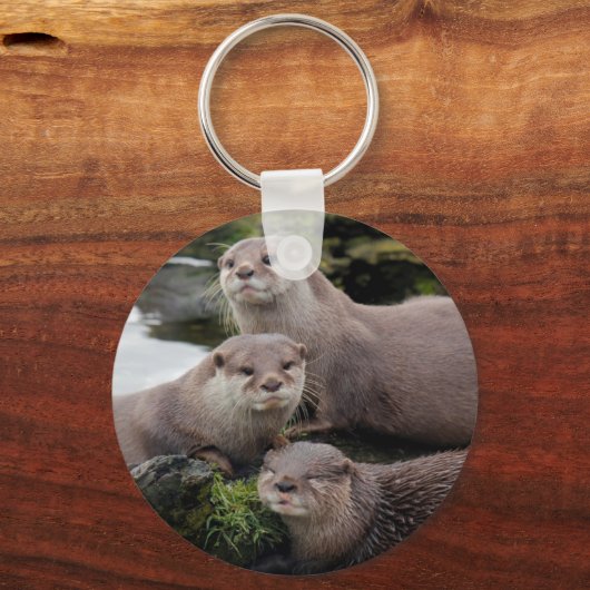 Trio van Otters Sleutelhanger (Voorkant)