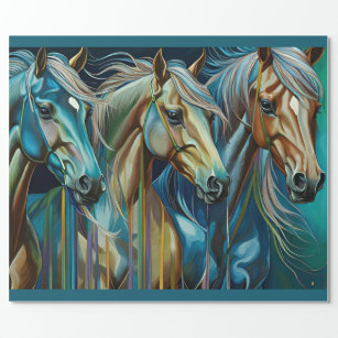 Trio van Paarden Cadeaupapier