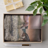 Trio van paarden die op de zon in Surf lopen Tissuepapier (Geschenk)