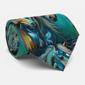 Trio van Paarden Stropdas (Opgerold)